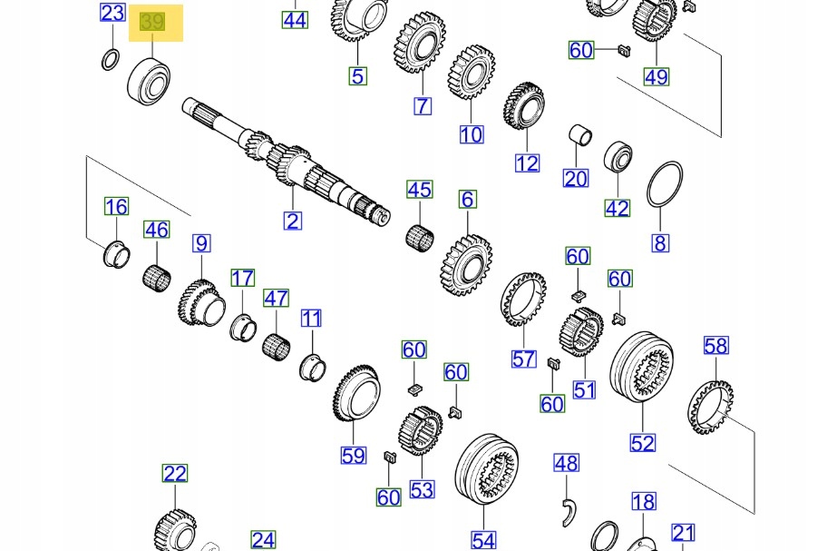 Підшипник коробки передач kia rio 2005-2011 Ціна