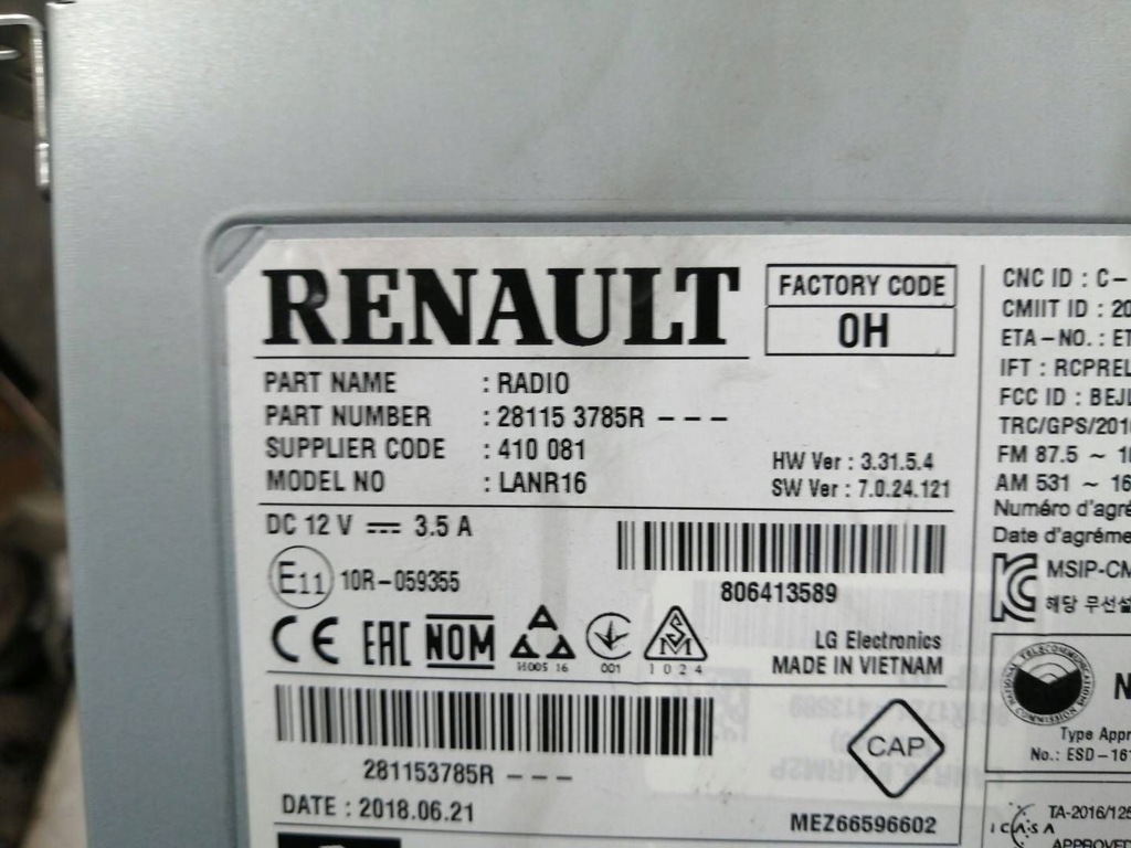 фото №3, Renault scenic iv модуль радіо навігація 281153785r