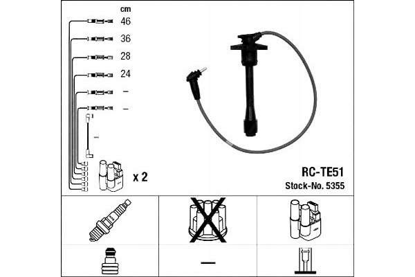 фото №1, Ngk дроти запалювання toyota