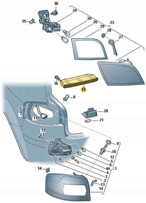 фото №15, Nowe оригинальные третий свет стоп audi a3 8p sb