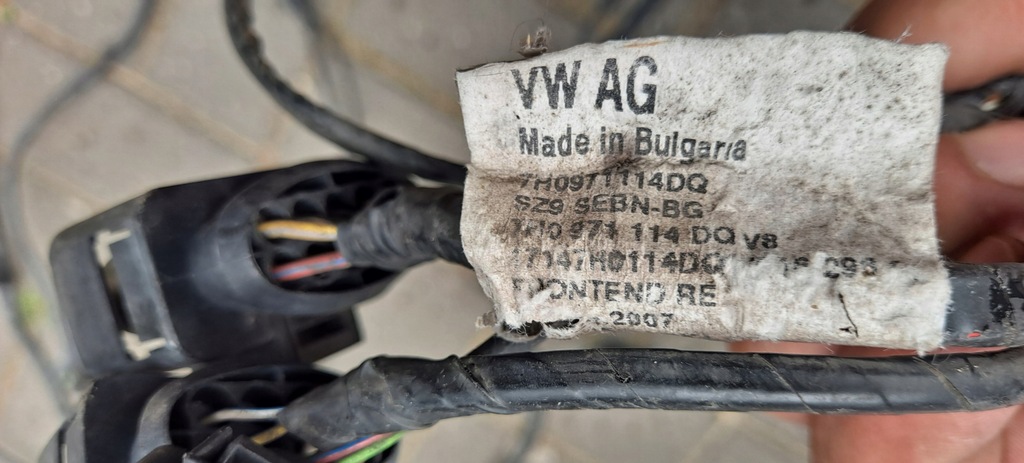 фото №5, Vw t5 жгут электропроводка датчиков pdc бампера перед 7h0971114dq