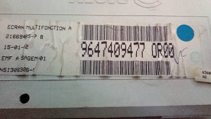 фото №7, Дисплей часы citroen c3 9647409477