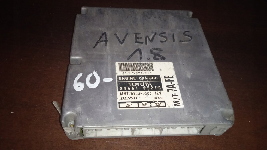 фото №1, Бортовий комп'ютер avensis 1.8 89661-05210