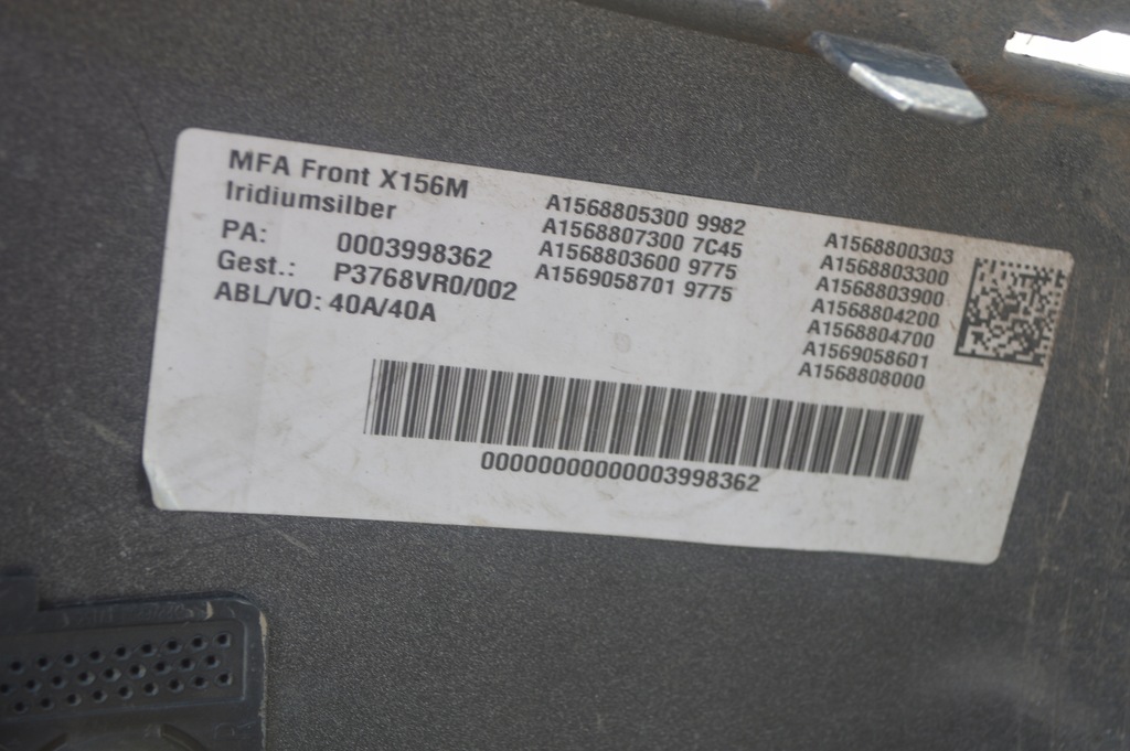 фото №10, Mercedes gla x156 a156 lift 16-19 бампера перед передний решётка радиатора