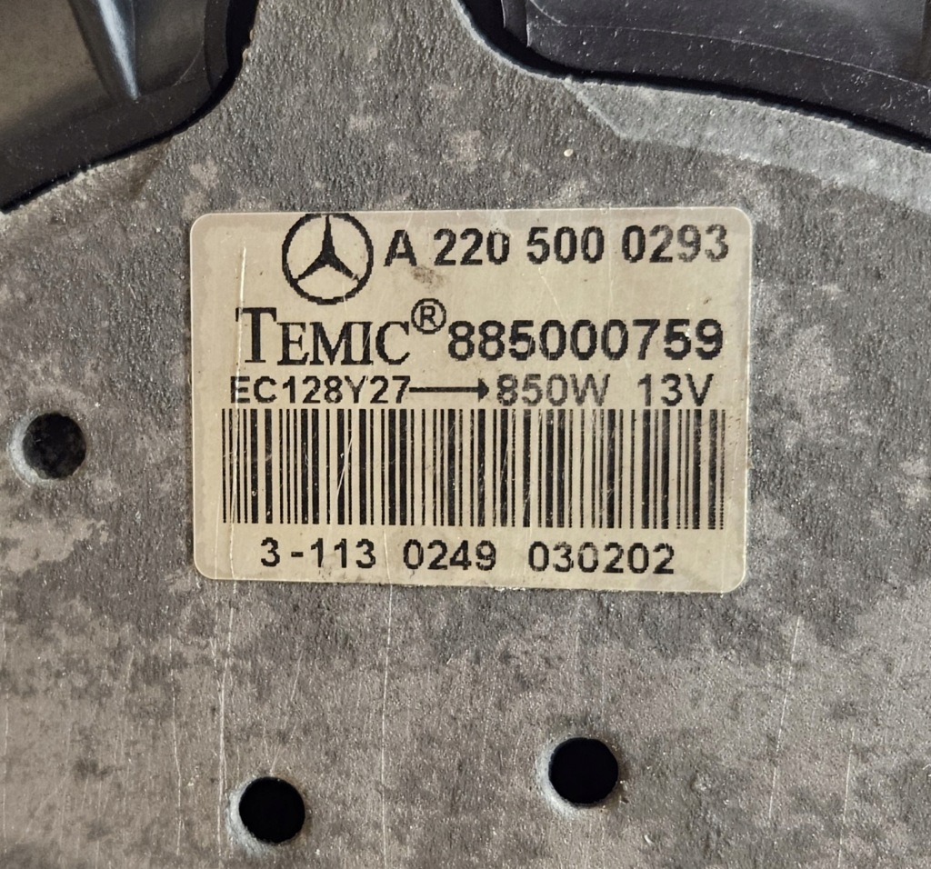 фото №2, Модуль блок керування вентилятор mercedes w220 cl c215 sl r230