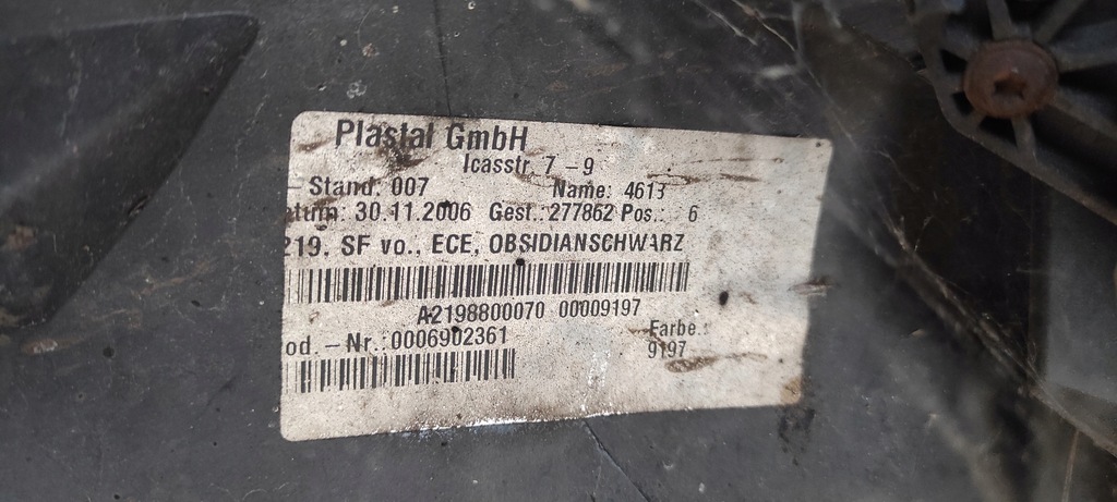 фото №16, Mercedes cls c219 бампер передний kompletny pod ксенон цвет c197