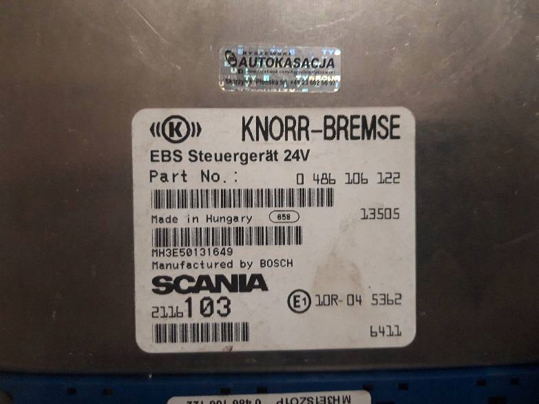 фото №1, Блок керування ebs scania r 0486106122
