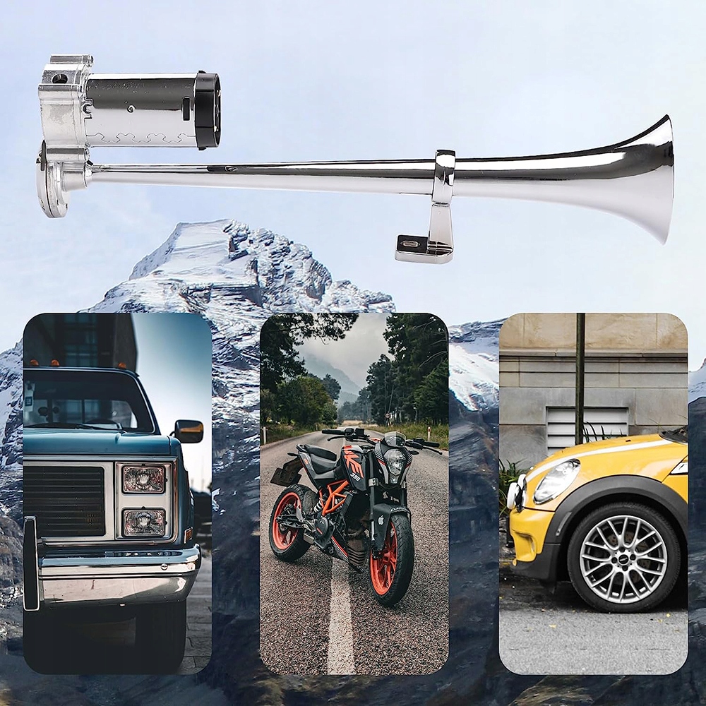 фото №9, Клаксон jak tir сигнал с kompresorem 12v głośna