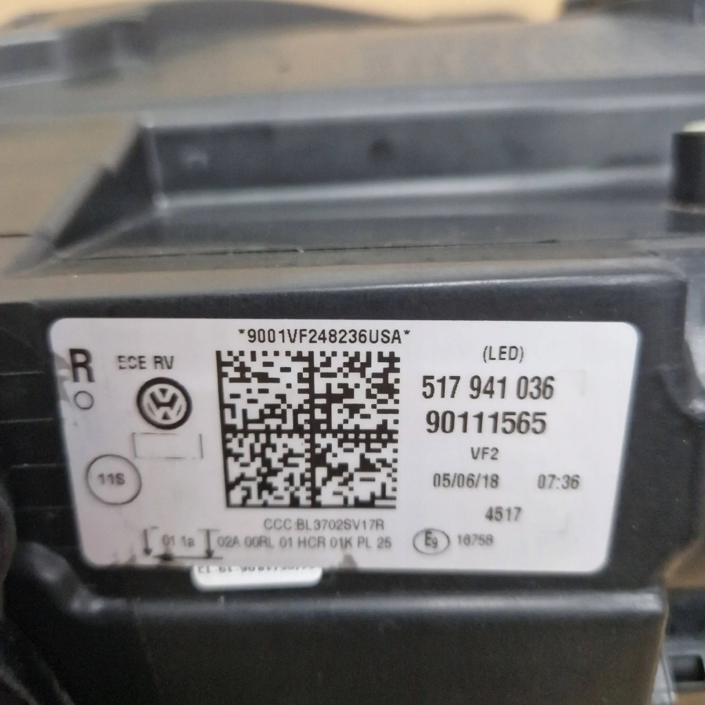 фото №10, Лампа передняя правая full led vw golf vii sportsvan 17- lift idealna