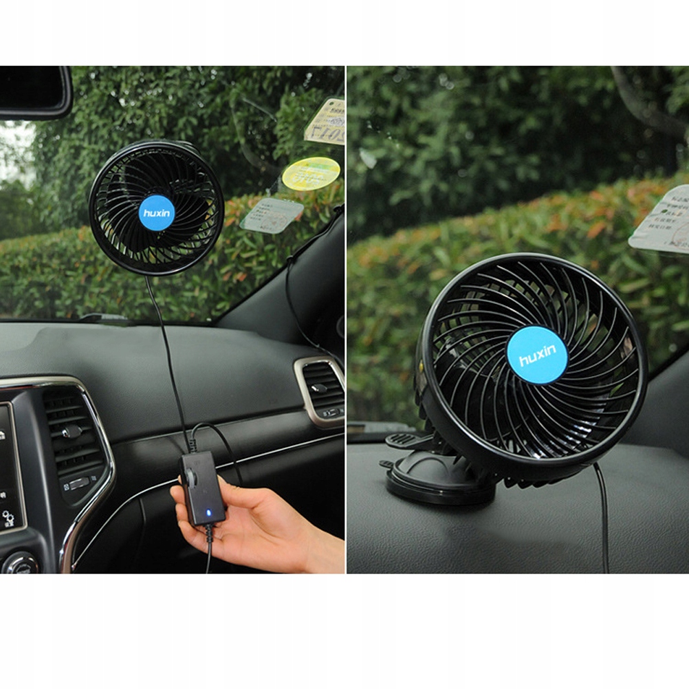 фото №7, Letni вентилятор зарядный 12 v вентилятор 6 cali