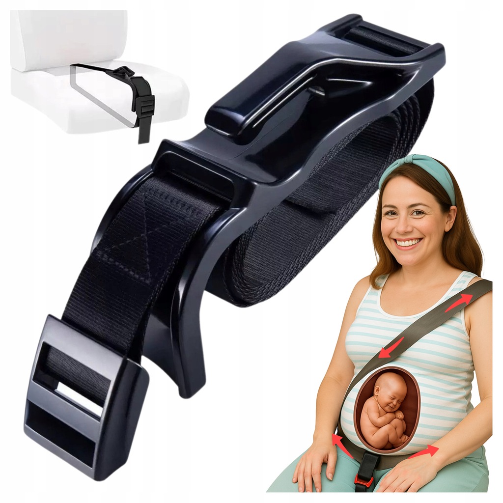фото №9, Адаптер do ремней безопасности dla kobiet w ciąży удлинитель поперечина na сиденье