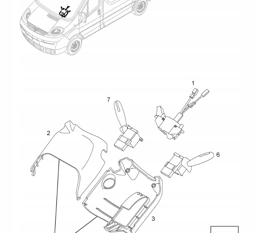 фото №13, Opel vivaro новый переключатель комбинированный выключатель света поворотники kpl