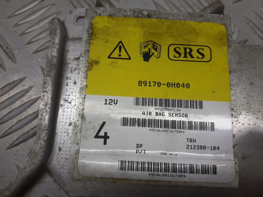 фото №3, Модуль подушка безопасности citroen c1 89170-0h040