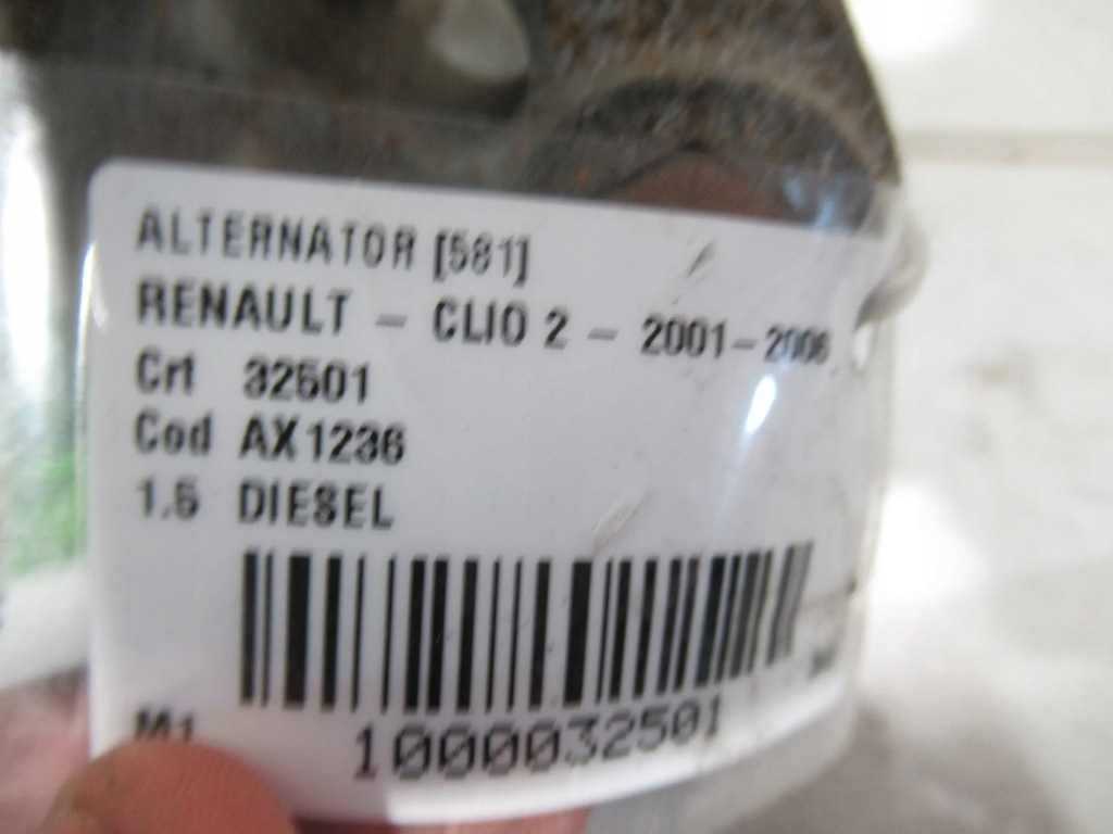 фото №7, Генератор ax1236 renault clio ii 1.5dci