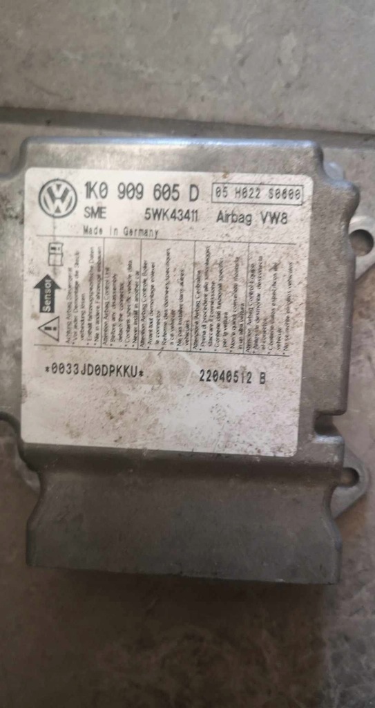 фото №1, Блок керування модуль подушка безпеки 1k0909605d