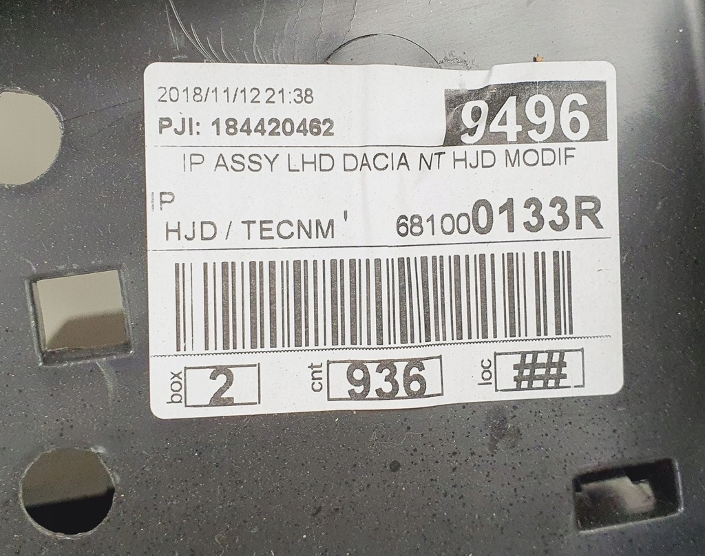 фото №9, Приборная панель приборная консоль dacia duster ii europa