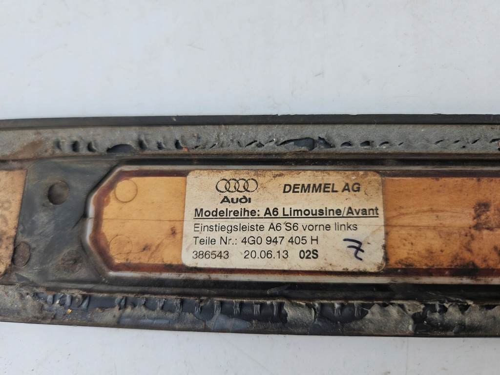 фото №8, Молдинг накладка na порог порог подсвеченная audi s6 c7 4g левый перед