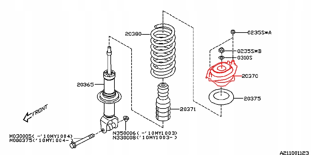 фото №3, Subaru tribeca подушка кронштейн амортизатора задняя