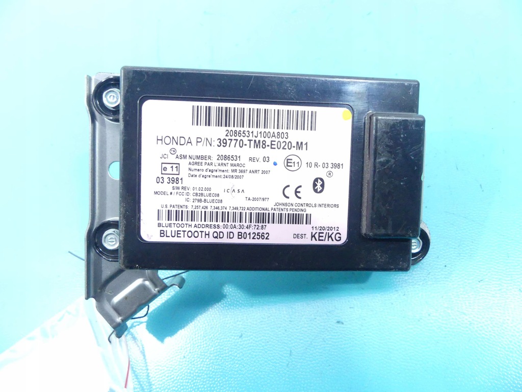 фото №1, Блок управления модуль bluetooth honda insight ii 09-14