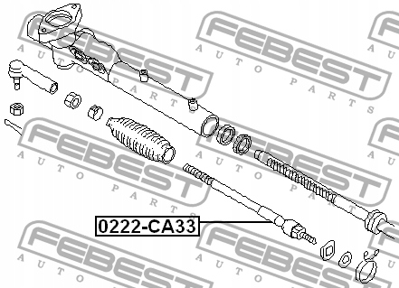 фото №10, Febest 0222-ca33 з'єднання осьове, тяга кермовий поперечний