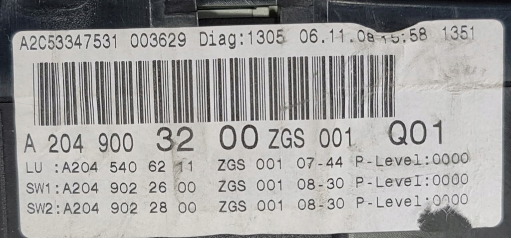 фото №6, Лічильник mercedes glk x204 3.0 v6 a2049003200 euro