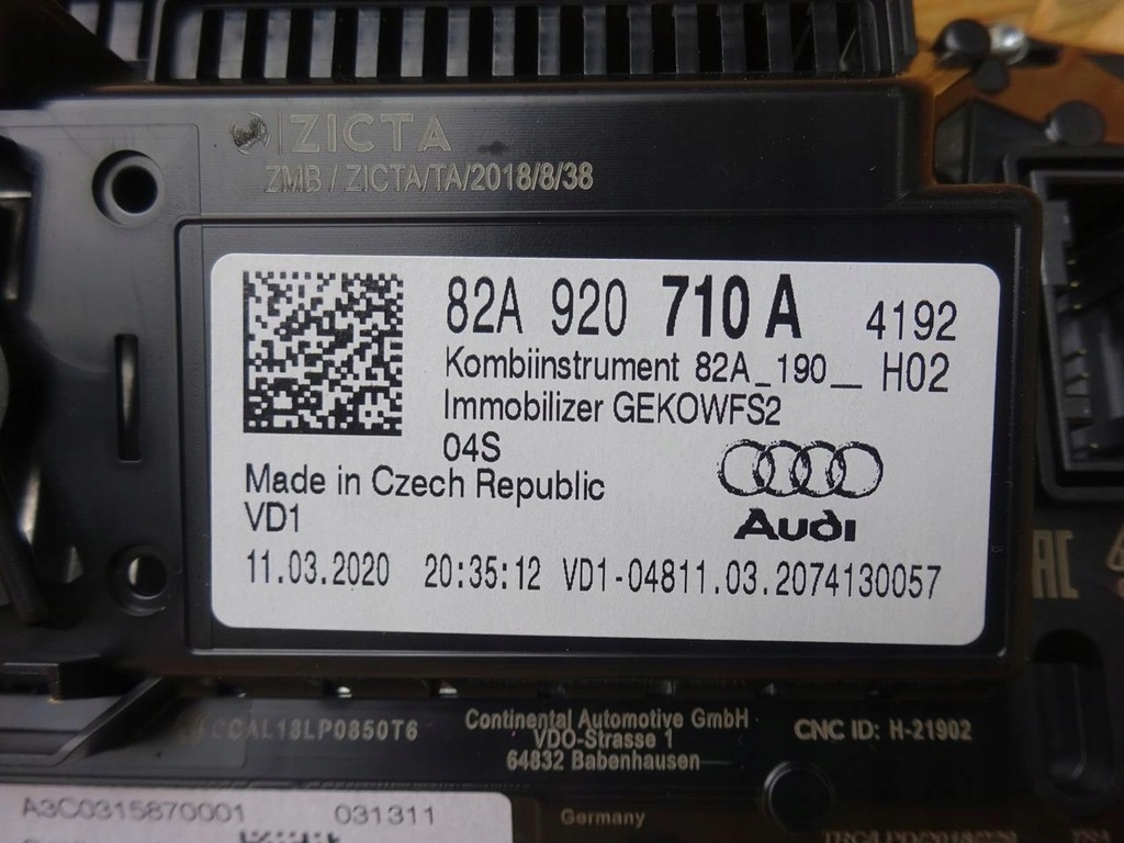 фото №7, Audi a1 82a gb 1.0 tfsi счетчик приборы виртуальный cockpit 82a920710a