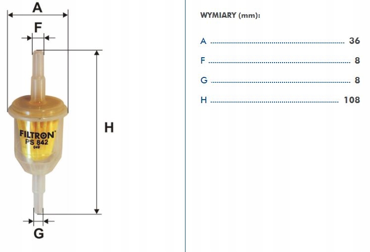 Фільтр пального filtron ps 842 Київ