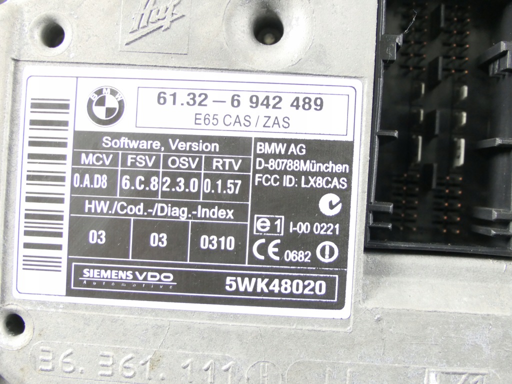 фото №10, Модуль зажигания замок зажигания bmw 7 e65 01-08r. 3.0d m57n