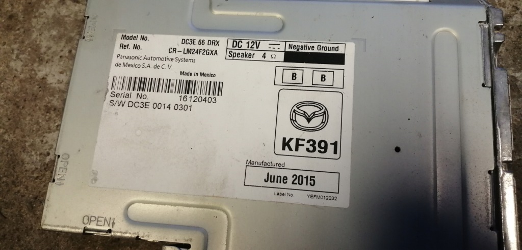 фото №2, Mazda 2 dj 15- усилитель радио модуль dc3e66drx