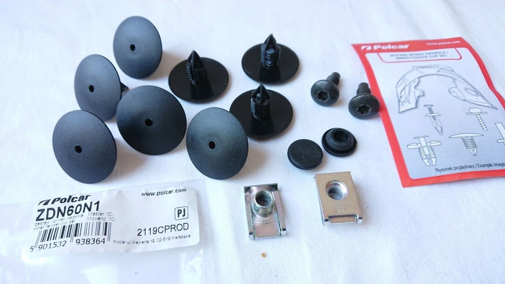 фото №2, Набор клипсы подкрылок renault master opel movano