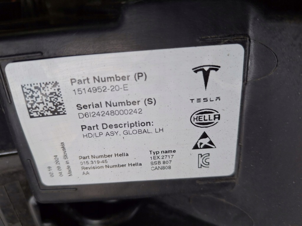 Фара передняя левая led tesla 3 рестайлинг  2021r- Киев