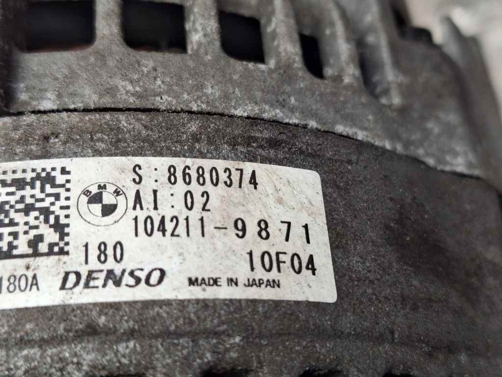 Генератор 180a 8627125 mini f55 f56 f57 f60 bmw f39 f40 f44 f45 f48 1.5 1 Зі Шроту