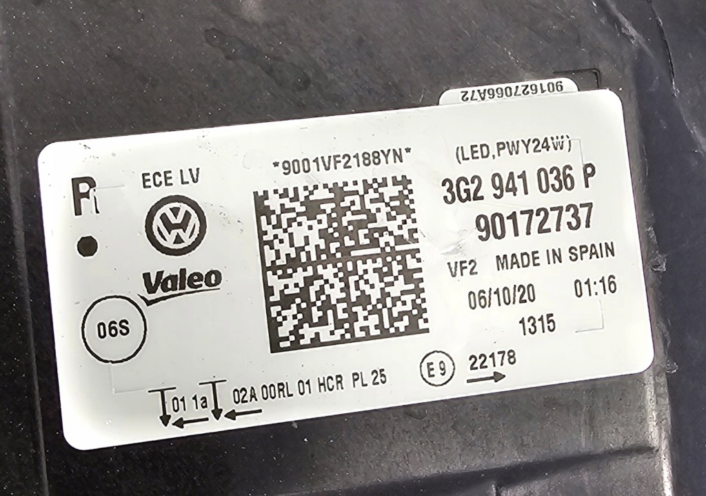 фото №15, Vw passat b8 лампа фара правый led 3g2941036p версия uk anglik