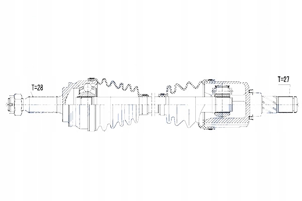 фото №10, Nty приводной вал приводная jeep compass patriot 2.0 2.4 4wd 08- atm перед