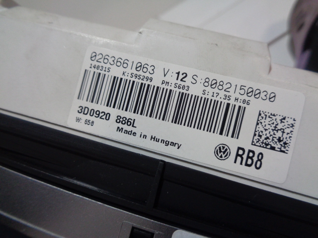 фото №9, Счетчик приборная панель vw phaeton lift ii 3,0 tdi 10-15 3d0920886l