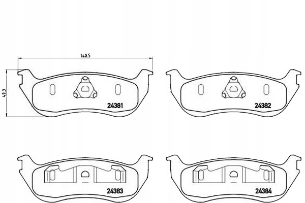 фото №2, Гальмівні колодки гальмівні ford explorer 01-02 задня brembo