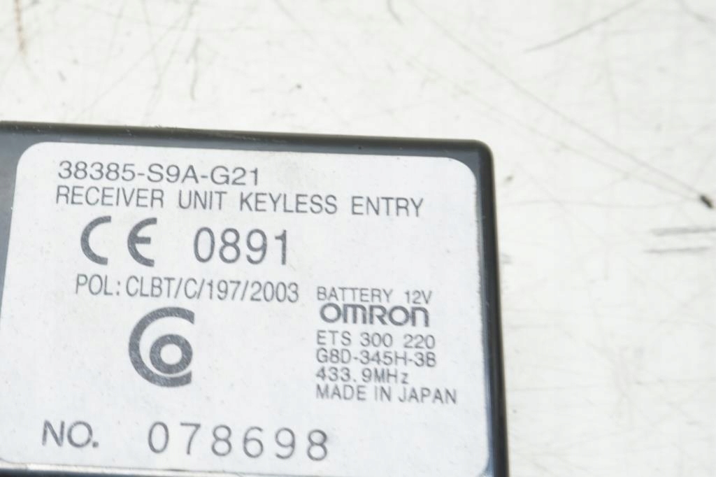 фото №4, Модуль блок управления keyless honda city ii iv