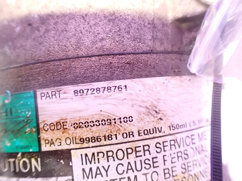 фото №7, Honda civic vii 1.7 cdti компресор компресор кондиціонера 8972878761