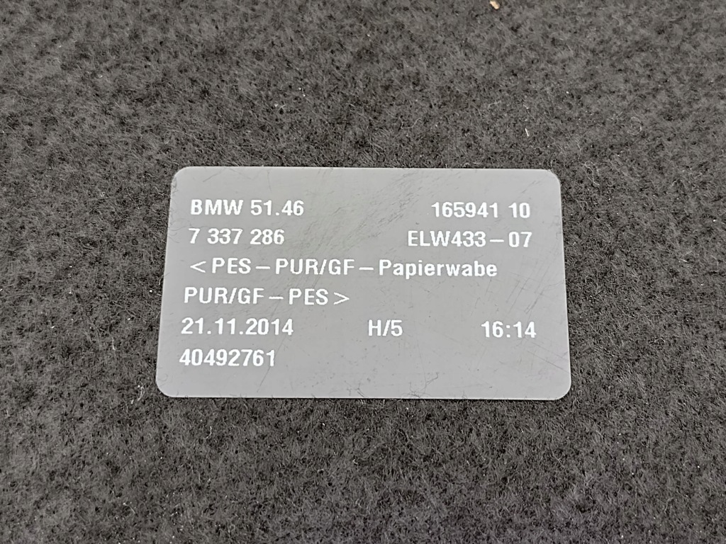 фото №9, Bmw 4 f36 gran coupe 14-17 полиця задня багажника dwie частини комплект