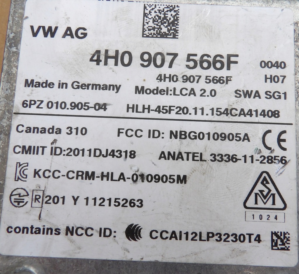 фото №3, Audi a8 d4 09-17 асистент поперечина руху 4h0907566f