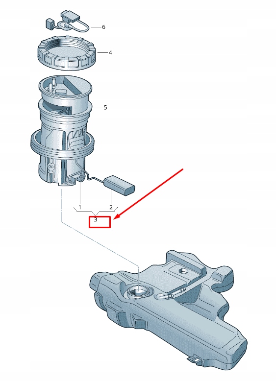 фото №2, Skoda rapid nh fuel delivery unit and fuel датчик sender 6r0919050k