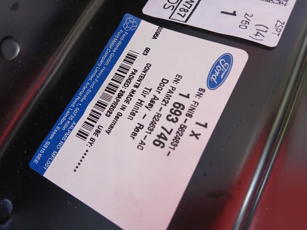 фото №8, Ford s-max 2012 ліва сторона двері задні