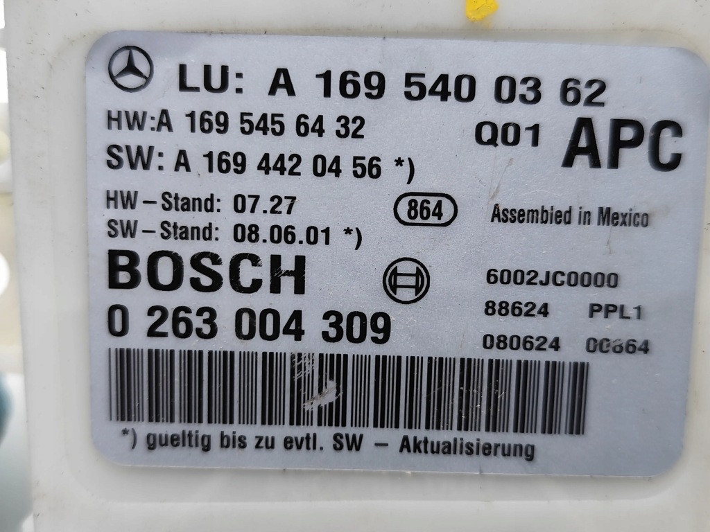 Mercedes-benz b-class блок управления / модуль парковки pdc b 170 бензин 2008 с Разборки