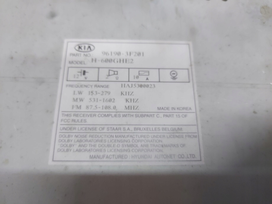 фото №3, Kia opirus 02-07 радіо oryg панель кондиціонера