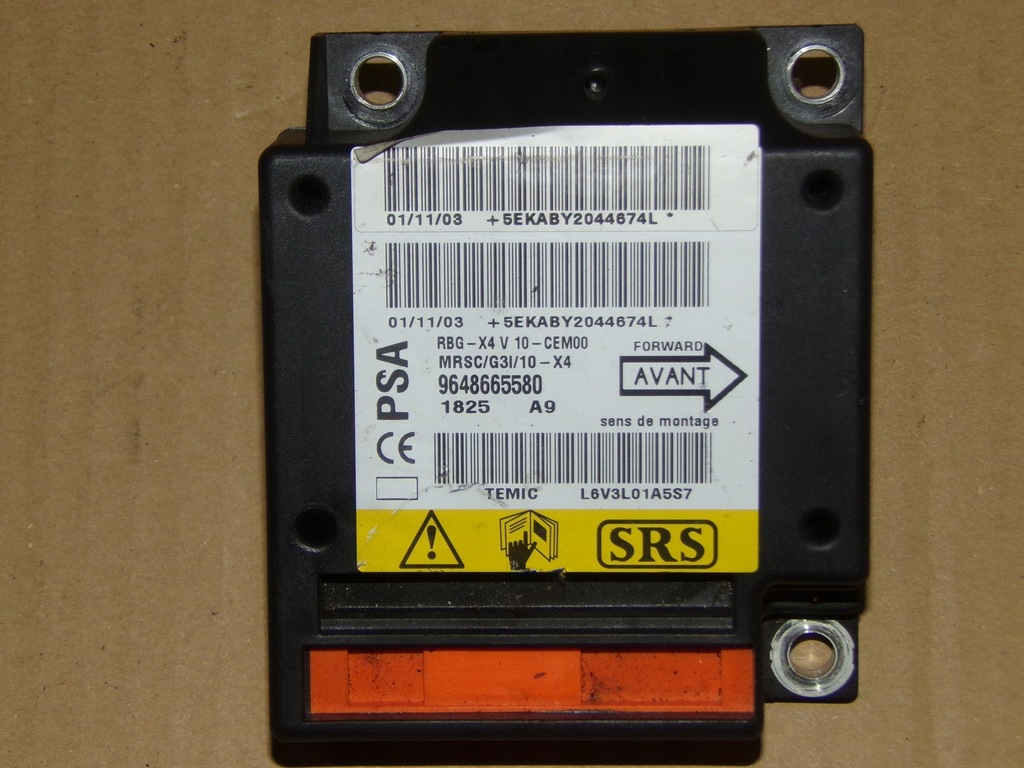 фото №1, Датчик air bag модуль 9648665580 citroen c5