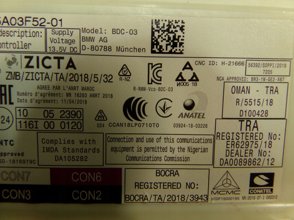 Bmw serii g блок керування модуль bdc Оригінал