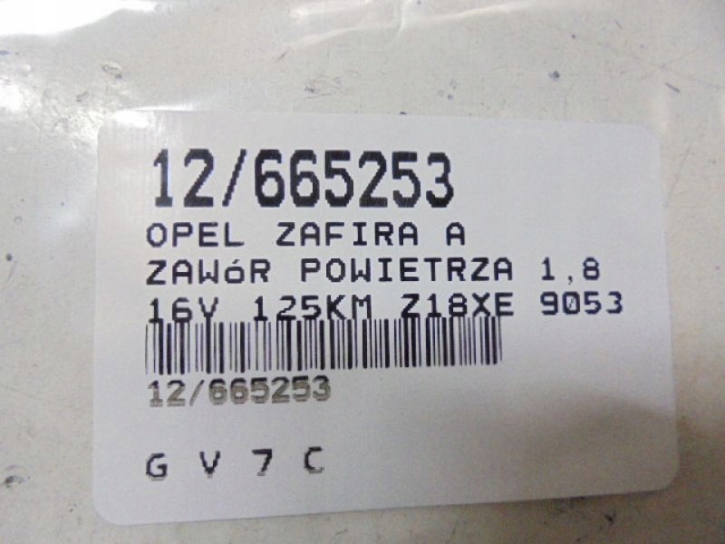 фото №9, Zafira a клапан воздуха 90530479 1,8 7.2249.00