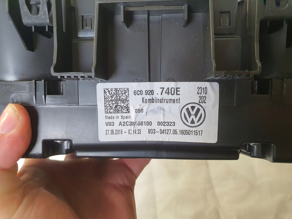 фото №6, Лічильник приладова панель прилади vw polo 6r 6c0 6c0920740e