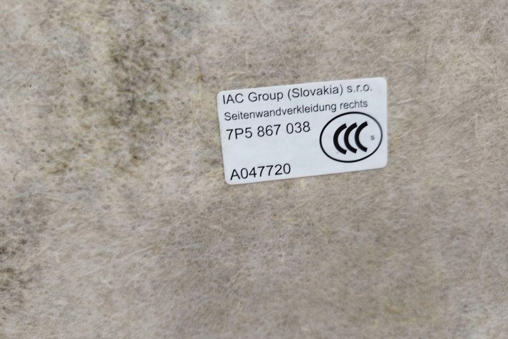 фото №10, Права оббивка багажника porsche cayenne 92a 7p5867038 3.6l бензиновий