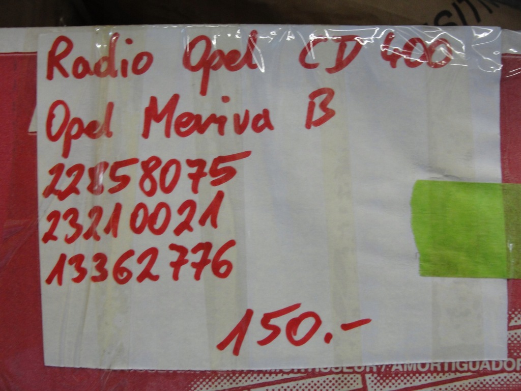 фото №9, Радіо cd400 opel meriva b 23210021